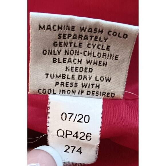 Preston & York Size XL Red Diamond Quilt Removeable Hooded Jacket - Picture 10 of 10